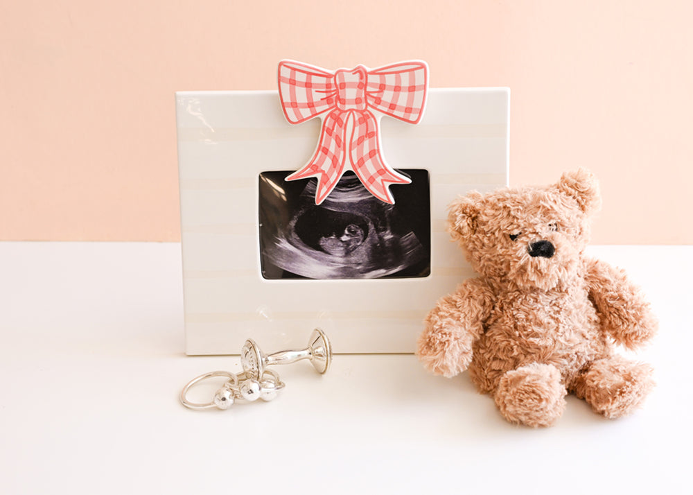 Pink Gingham Bow Attachment