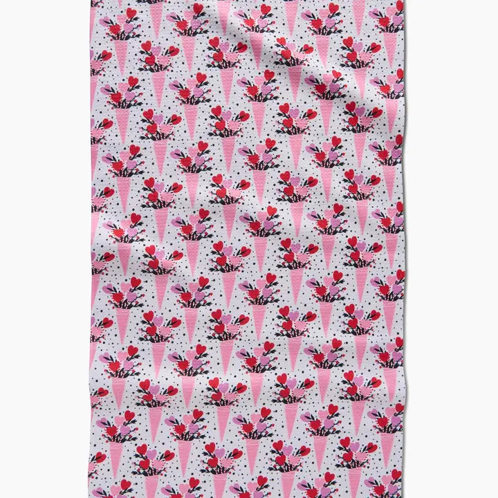Love Bouquet Tea Towel
