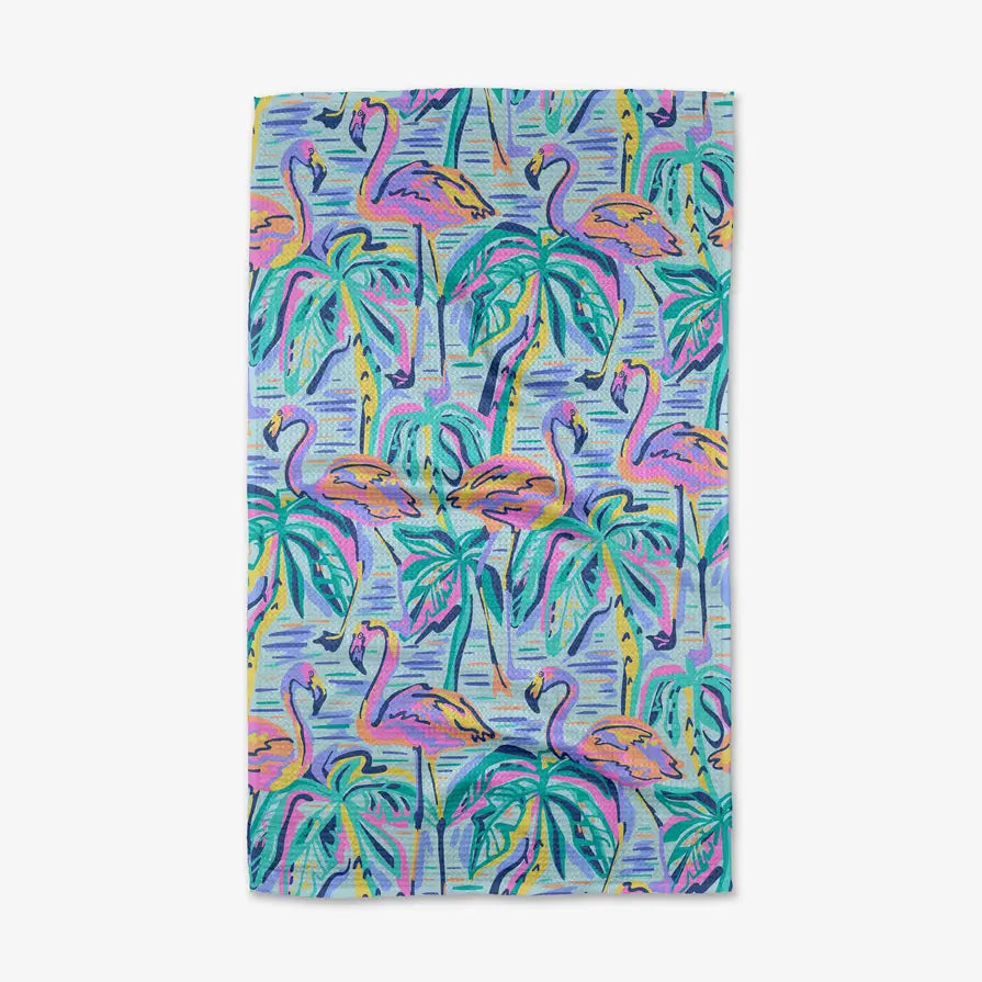 Pink Flamingo Tea Towel