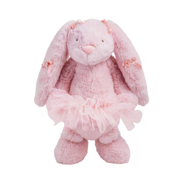Pink Bow Plush Bunny
