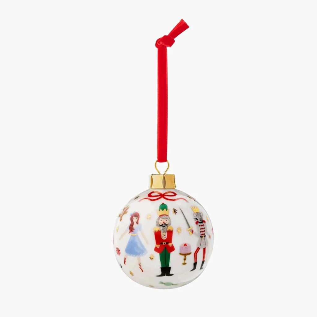 Nutcracker Porcelain Ornament