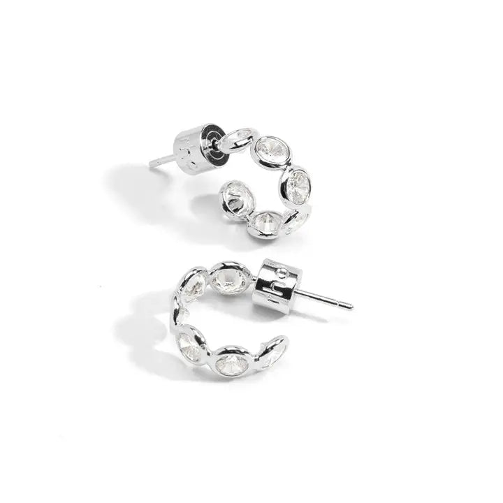 Crystal Fringe Hoops