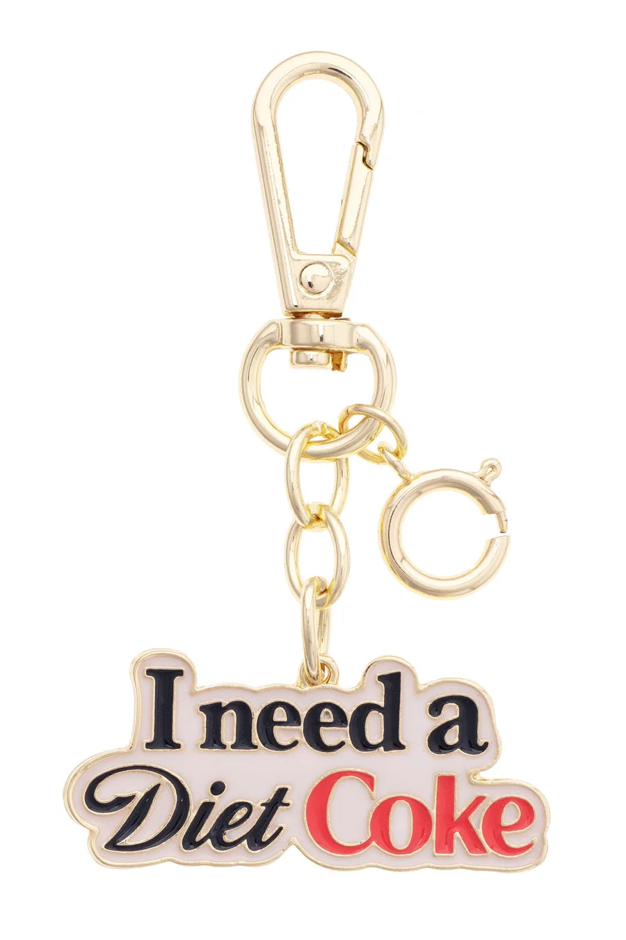 I Need A Diet Coke Enamel Bag Charm