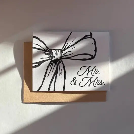 Mr + Mrs Wedding Card