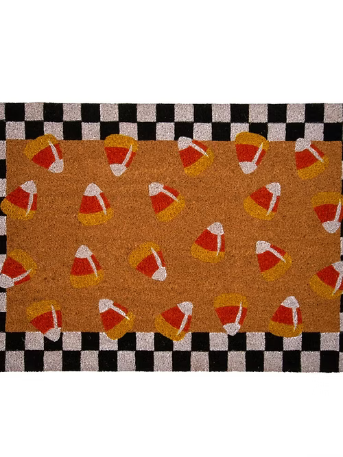 Candy Corn Coir Mat