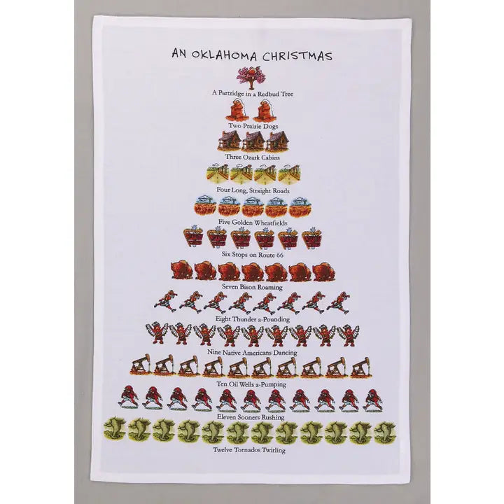 An Oklahoma Christmas Dishtowel