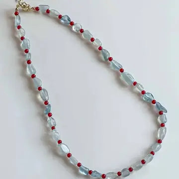 Aquamarine Beaded Necklace