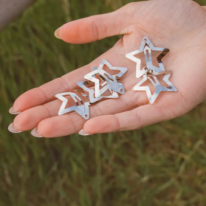 Silver Starlet Snap Clips