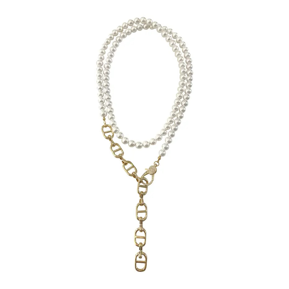 Bennett Pearl Lariat Necklace