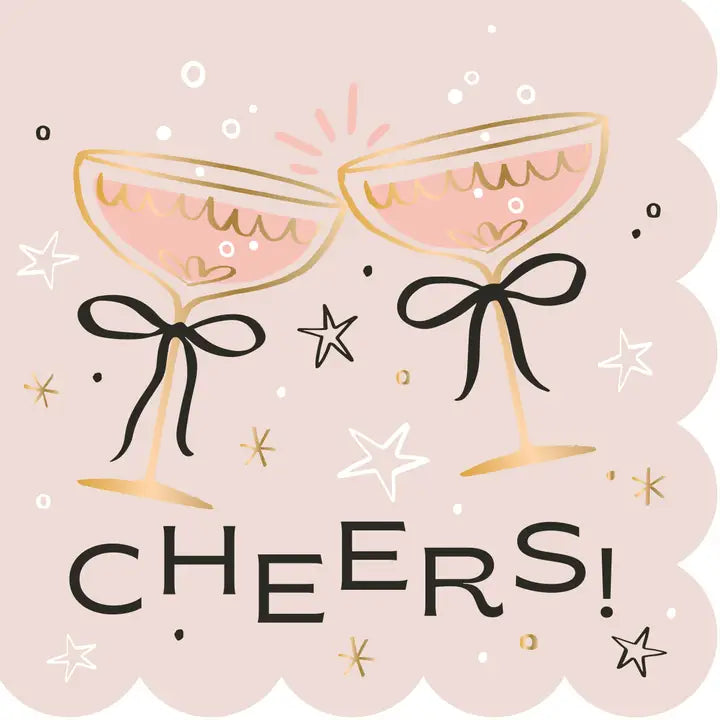 Cheers Bows - Cocktail Napkin