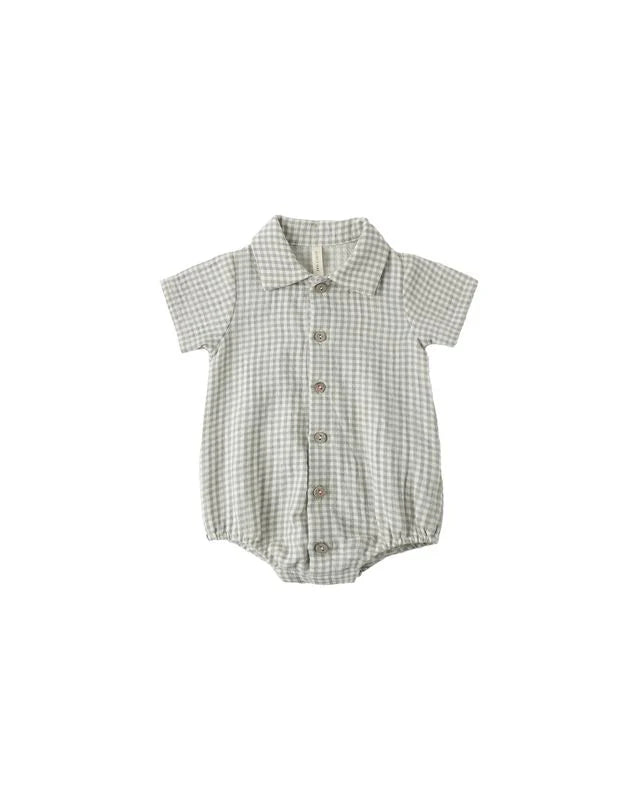 Sage Gingham Matteo Romper