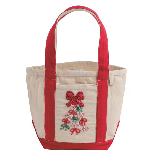 Holiday Beaded Mini Tote