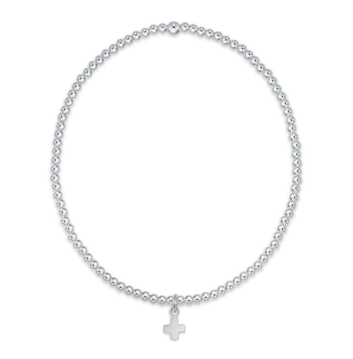 Sterling 2mm Sm Cross Charm