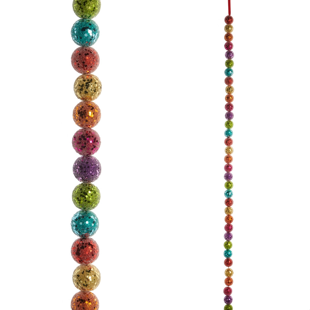 4' Bright Multicolor Ball Garland