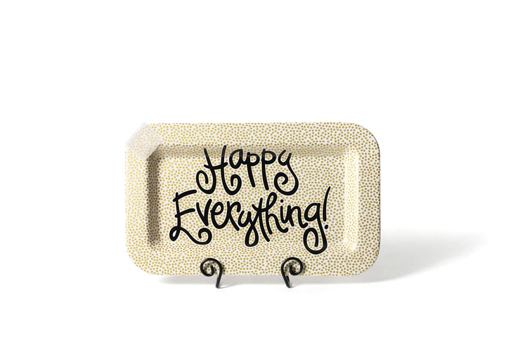 Gold Sm Dot Rectangular Platter