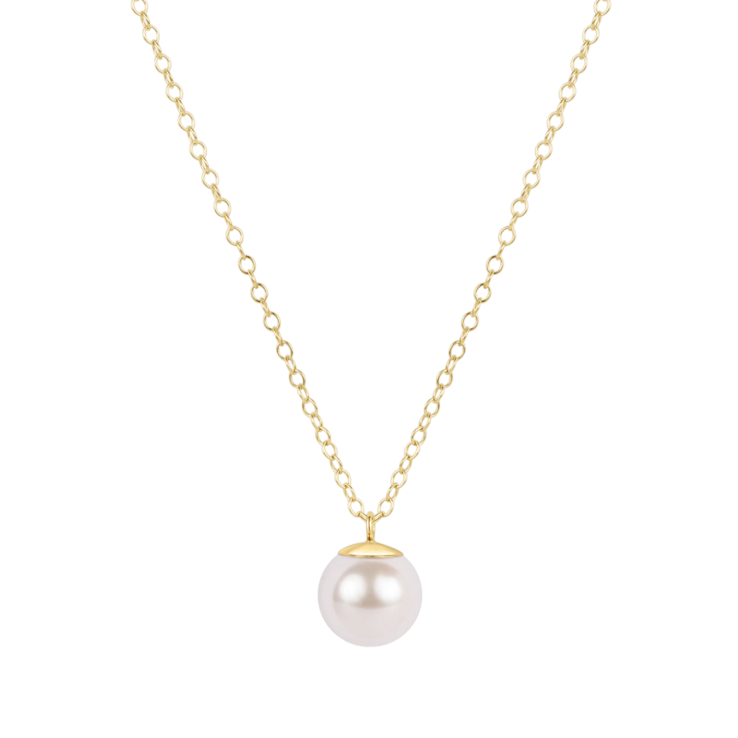 16" Gold Necklace w 10mm Charm