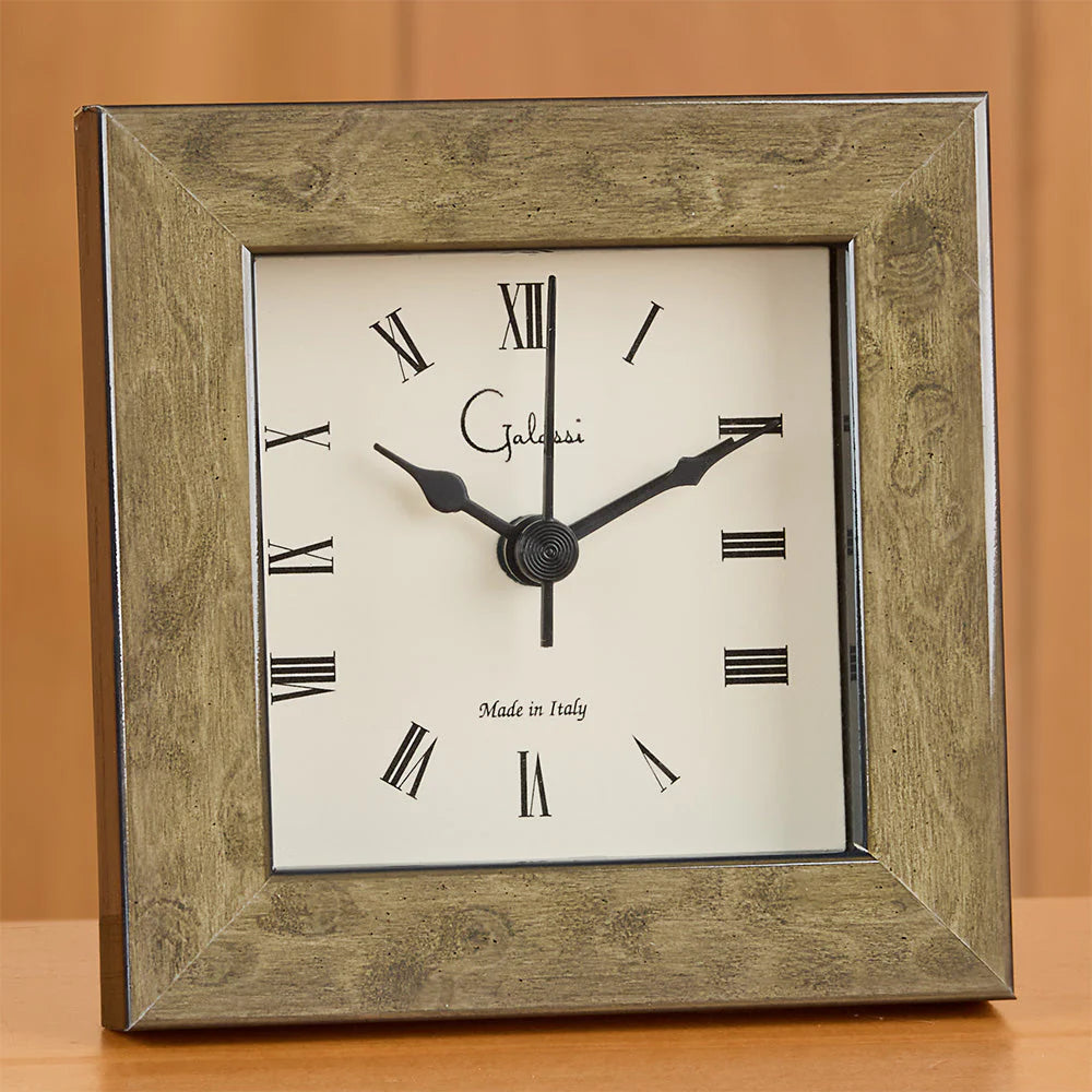 Charcoal Burl 3x3 Clock