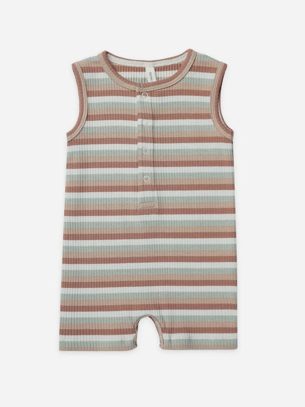 Summer Stripe Ribbed Romper