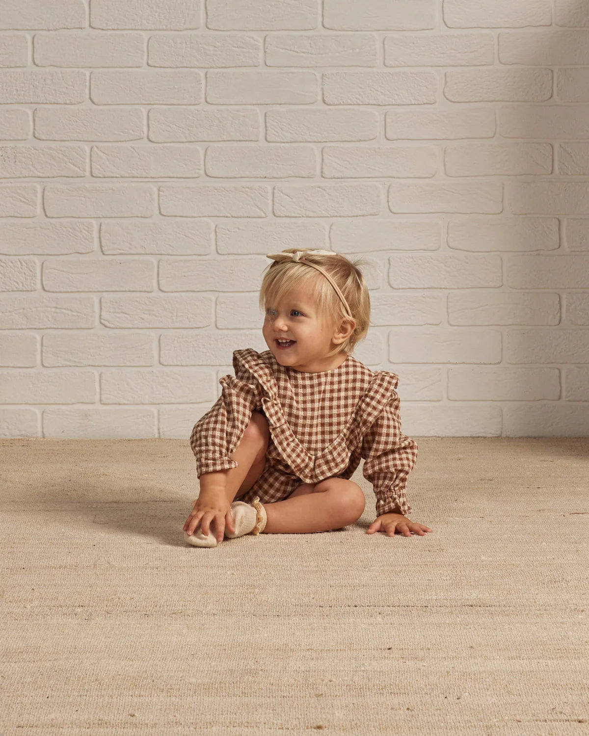 Brown Gingham Winnie Romper
