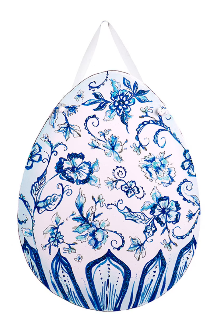 Beck's Posh Blue Egg Door Hanger