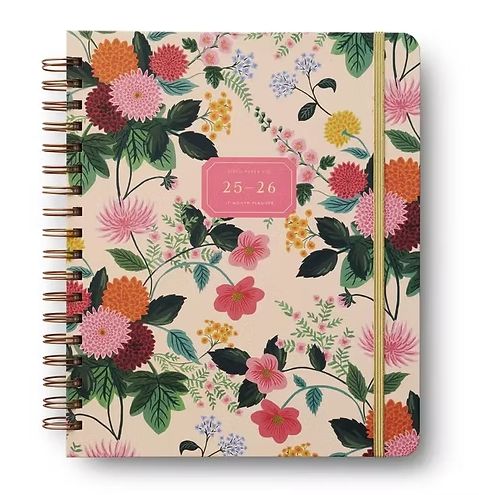 Dahlia 17 Month Academic Hardcover Spiral Planner