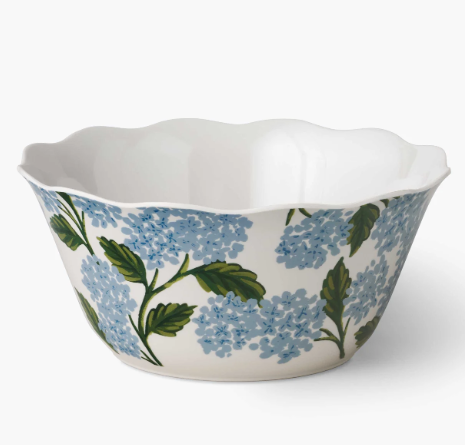 Hydrangea Melamine Serving Bowl