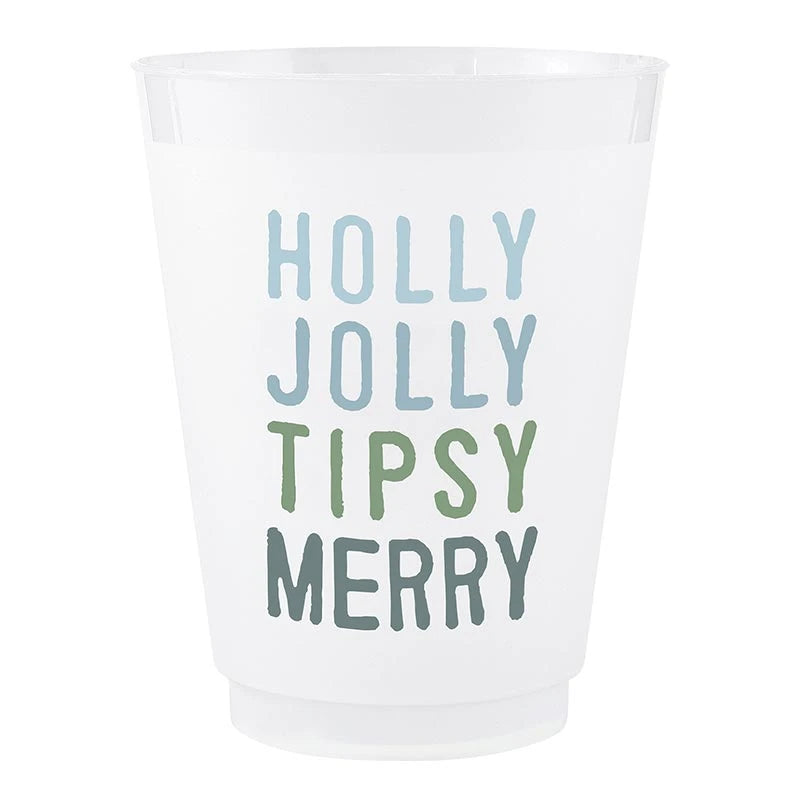 Holly Jolly Frosted Cups 16oz