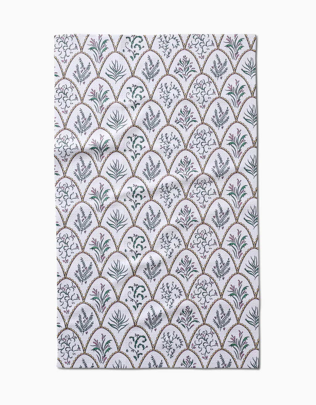 Floral Scallops Tea Towel