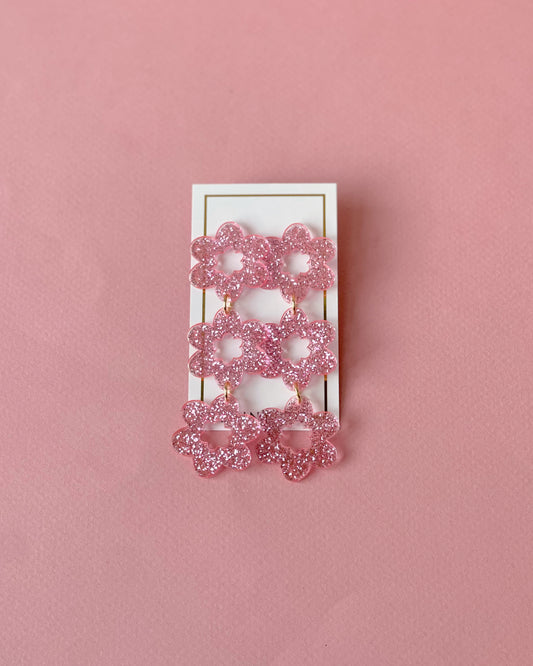 Zoey Pink Floral Earring