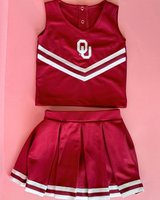 Crimson OU 3 Pc Cheerleader Set