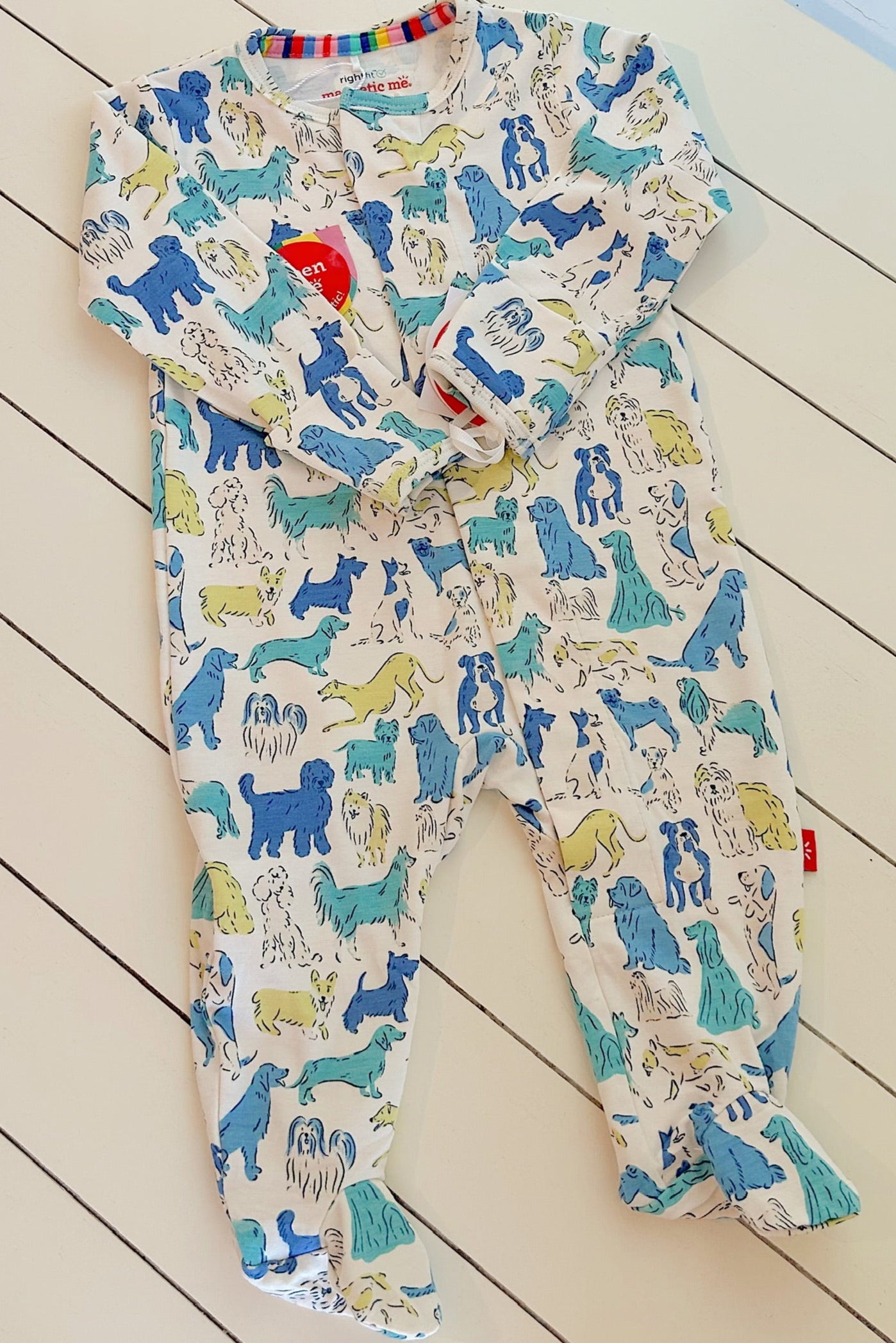 Blue It's A Paw-Ty footie