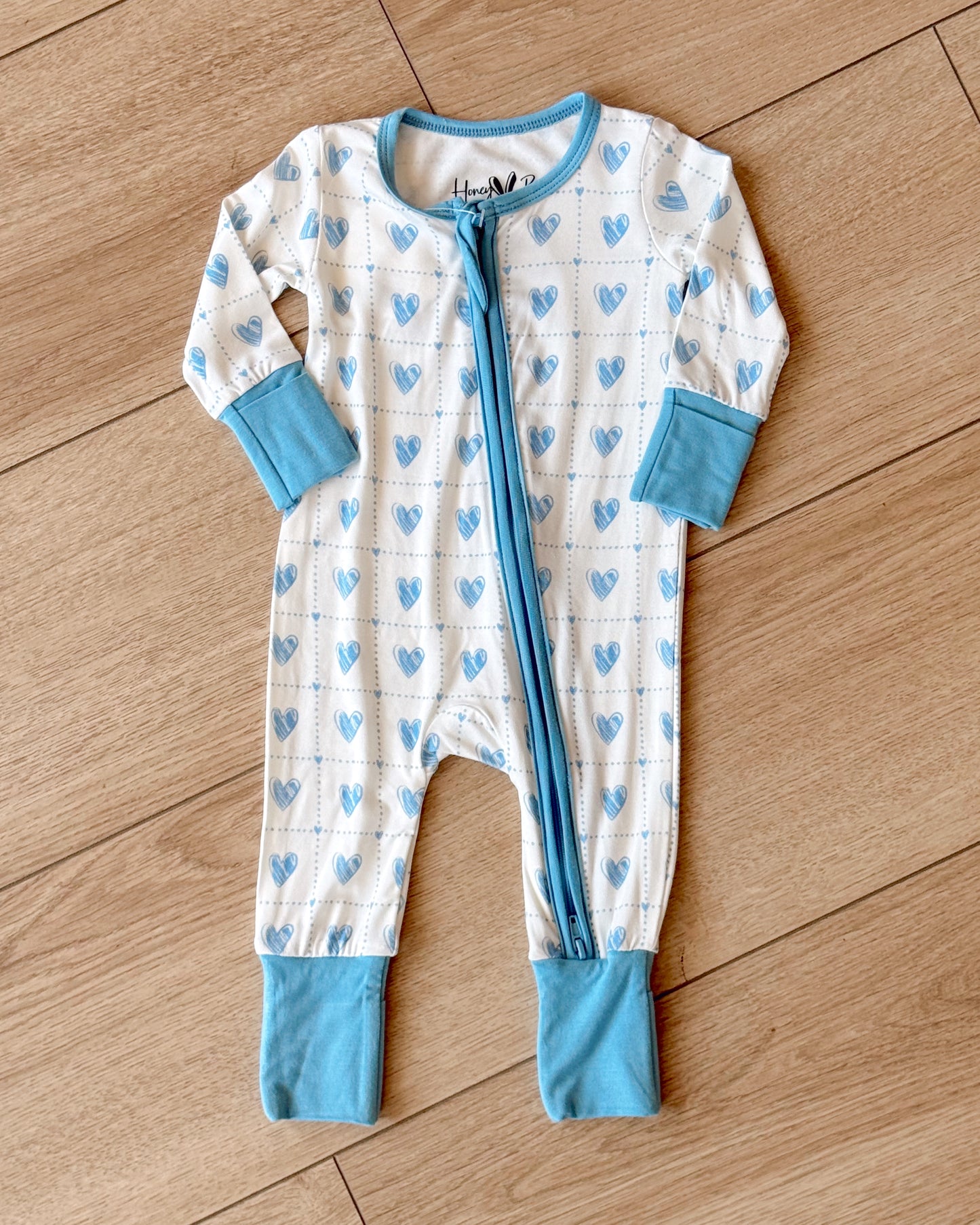 Blue Hearts Onesie