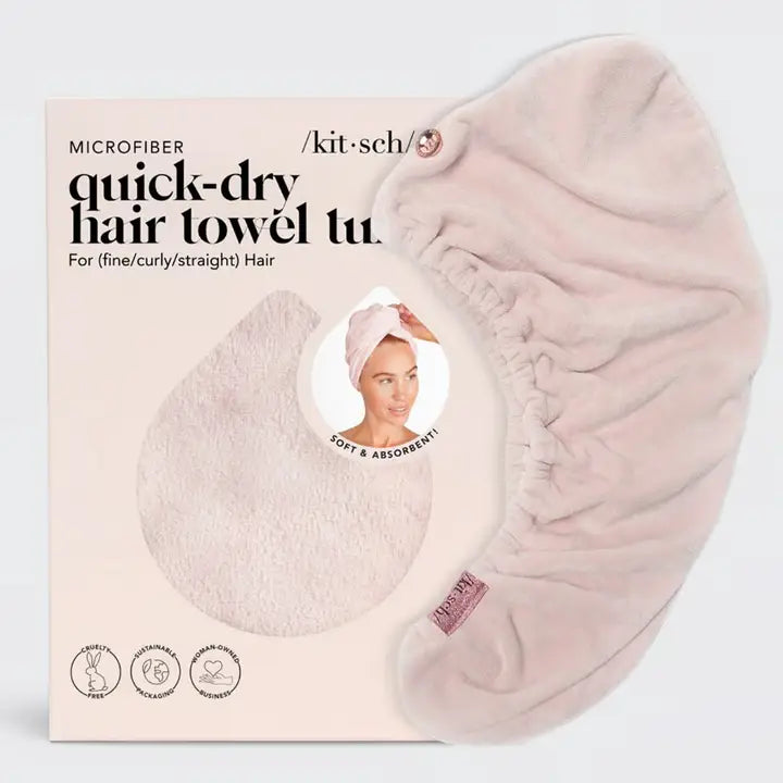 Quick Dry Hair Towel Blush