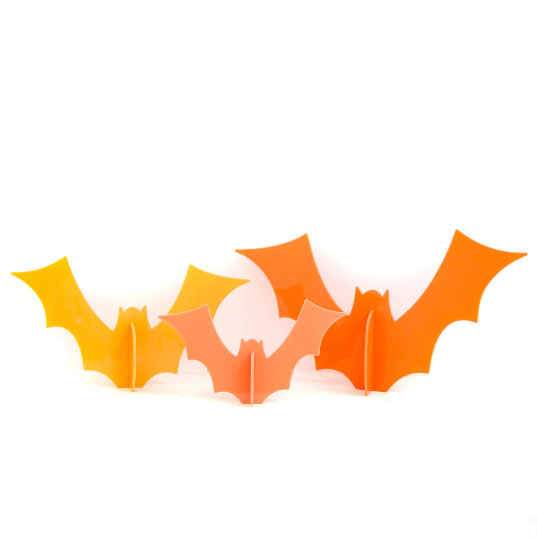 ORANGE ACRYLIC BAT SET