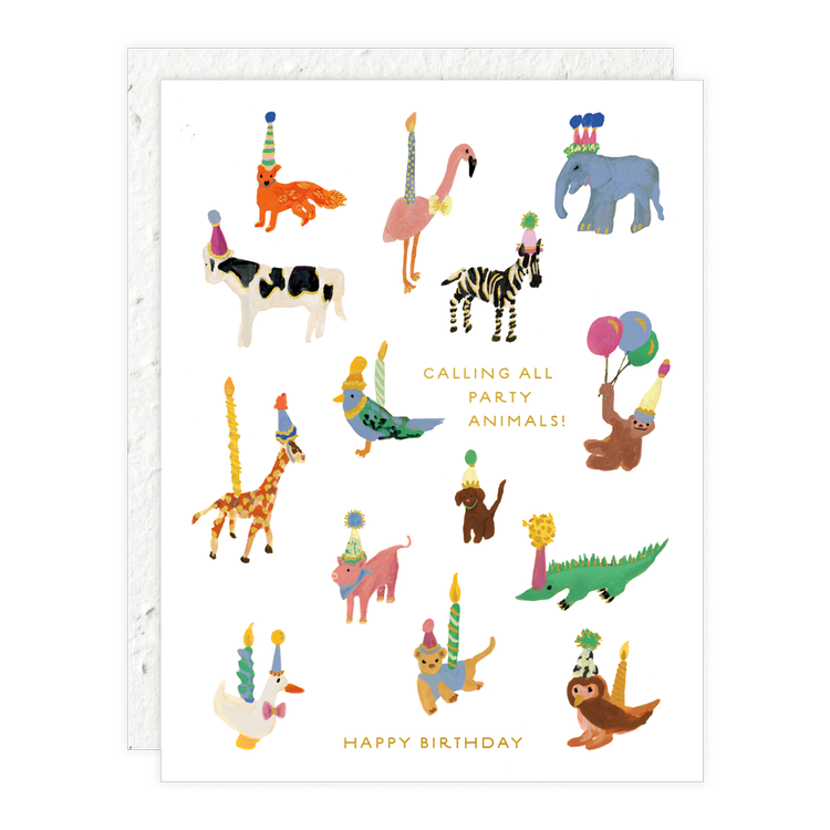 Animal Party Birthday Card
