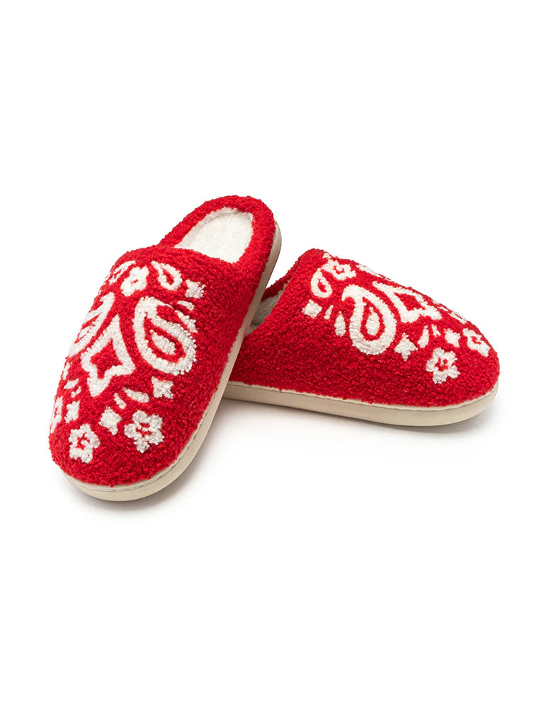 Red Bandana Slippers
