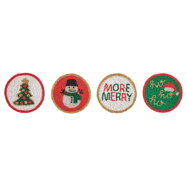 Beaded Holiday Coaster