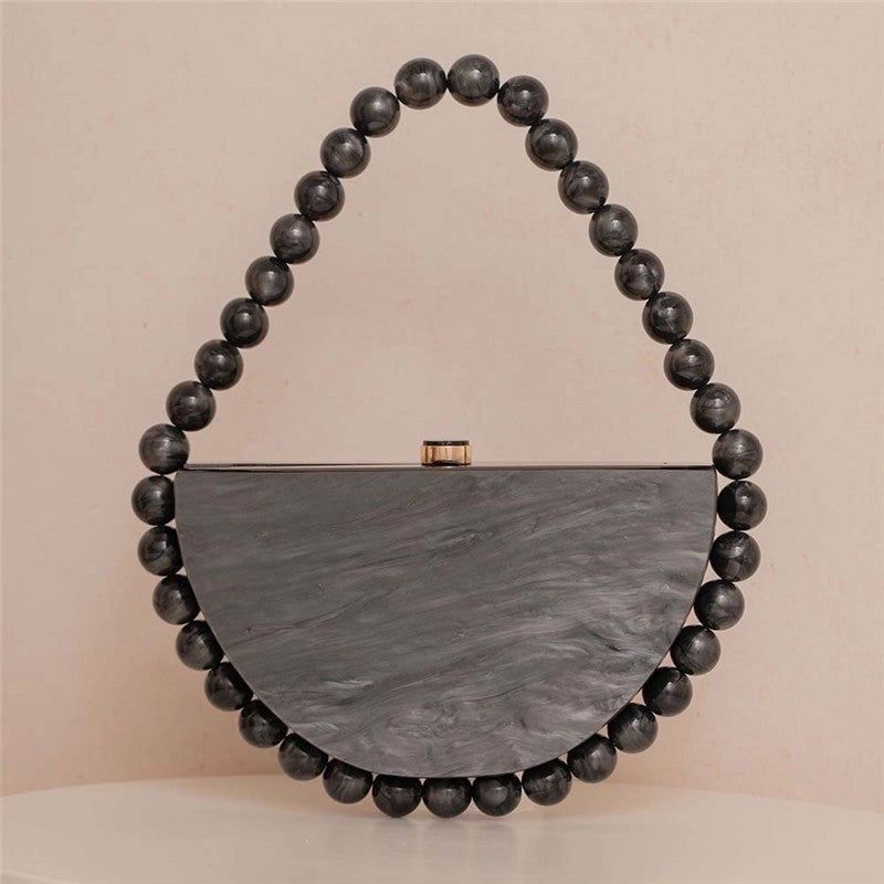 Pearlescent Half Moon Purse