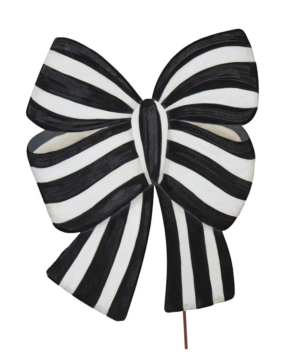 Black & White Bow Stake