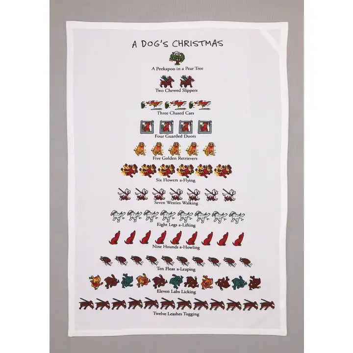 A Dogs Christmas Dishtowel