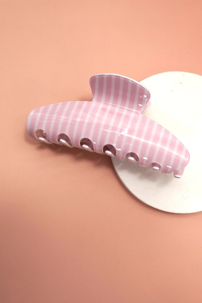 Jumbo Stripe Oval Claw Clip