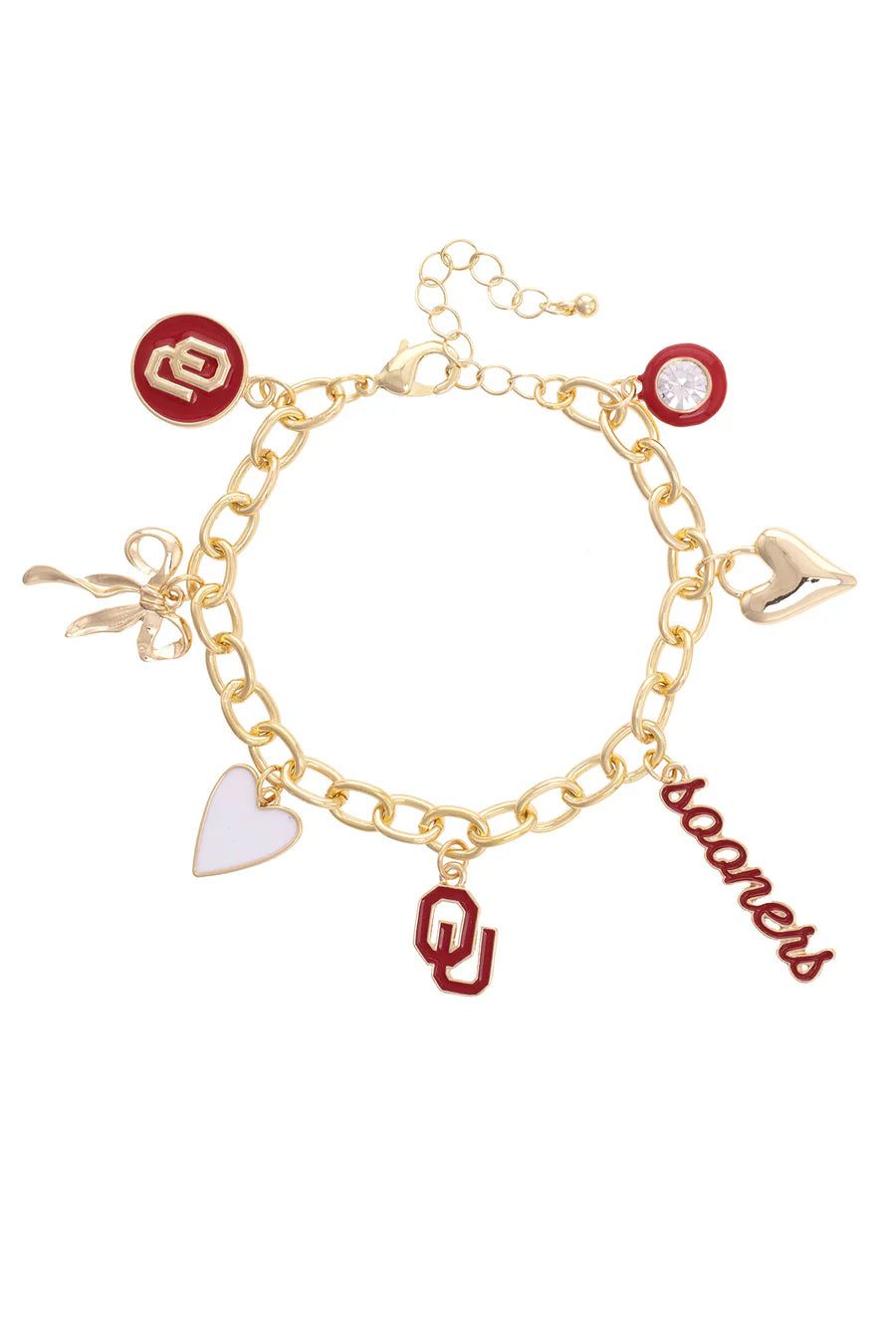 Oklahoma Sooners Charm Bracelet