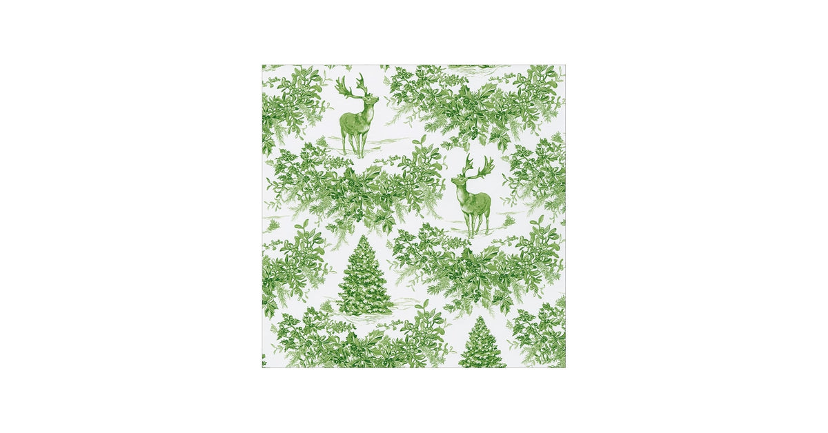 Christmas Tree Toile Cocktail Napkin