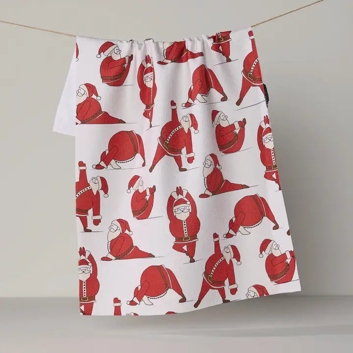 Stretchy Santa Tea Towel