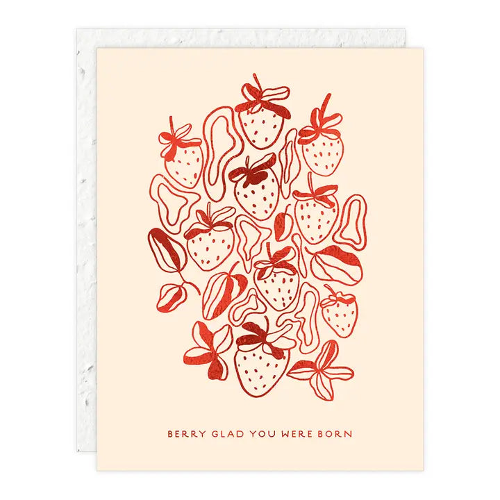 Strawberries Birthday Card