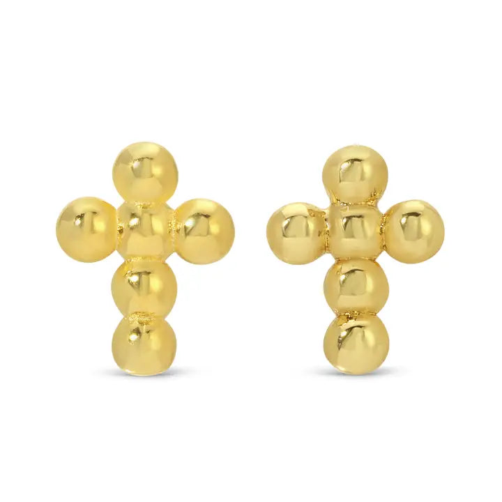 Petite Dot Cross Earrings