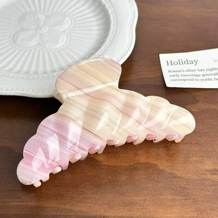 Glossy Stripe Claw Clip