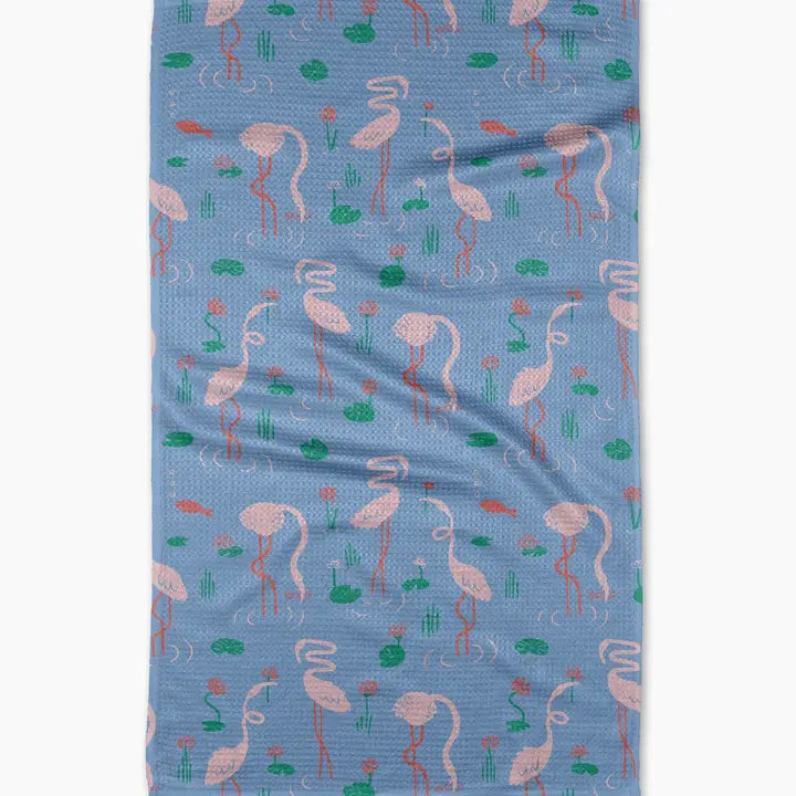 Flirty Flamingo Tea Towel