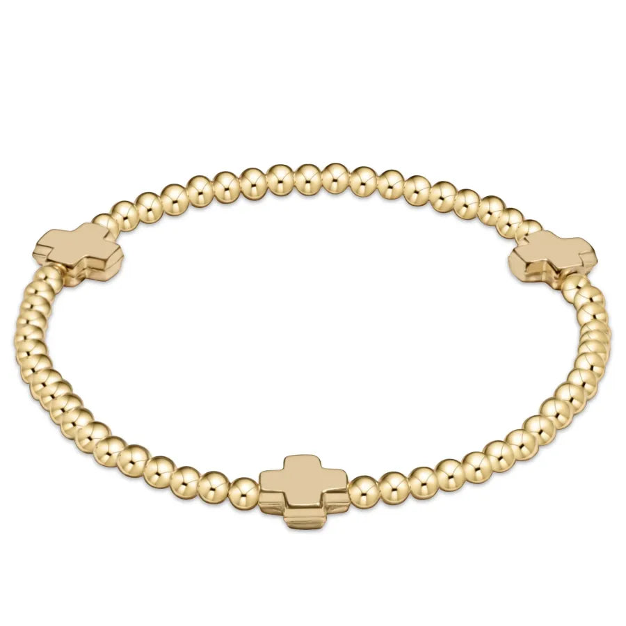 Egirl 2mm Signature Cross Bracelet