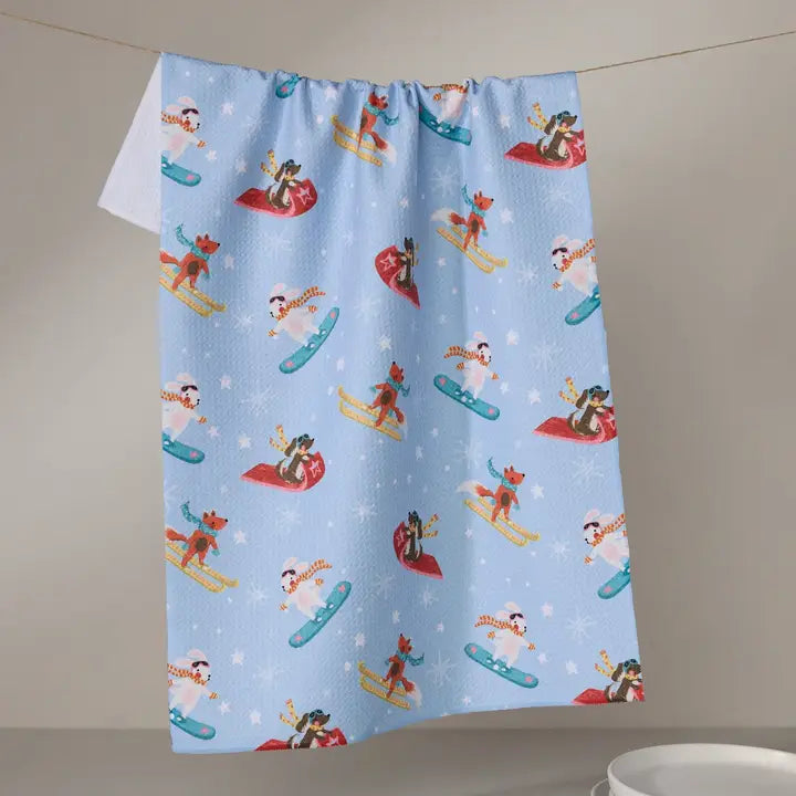 Winter Friends Tea Towel